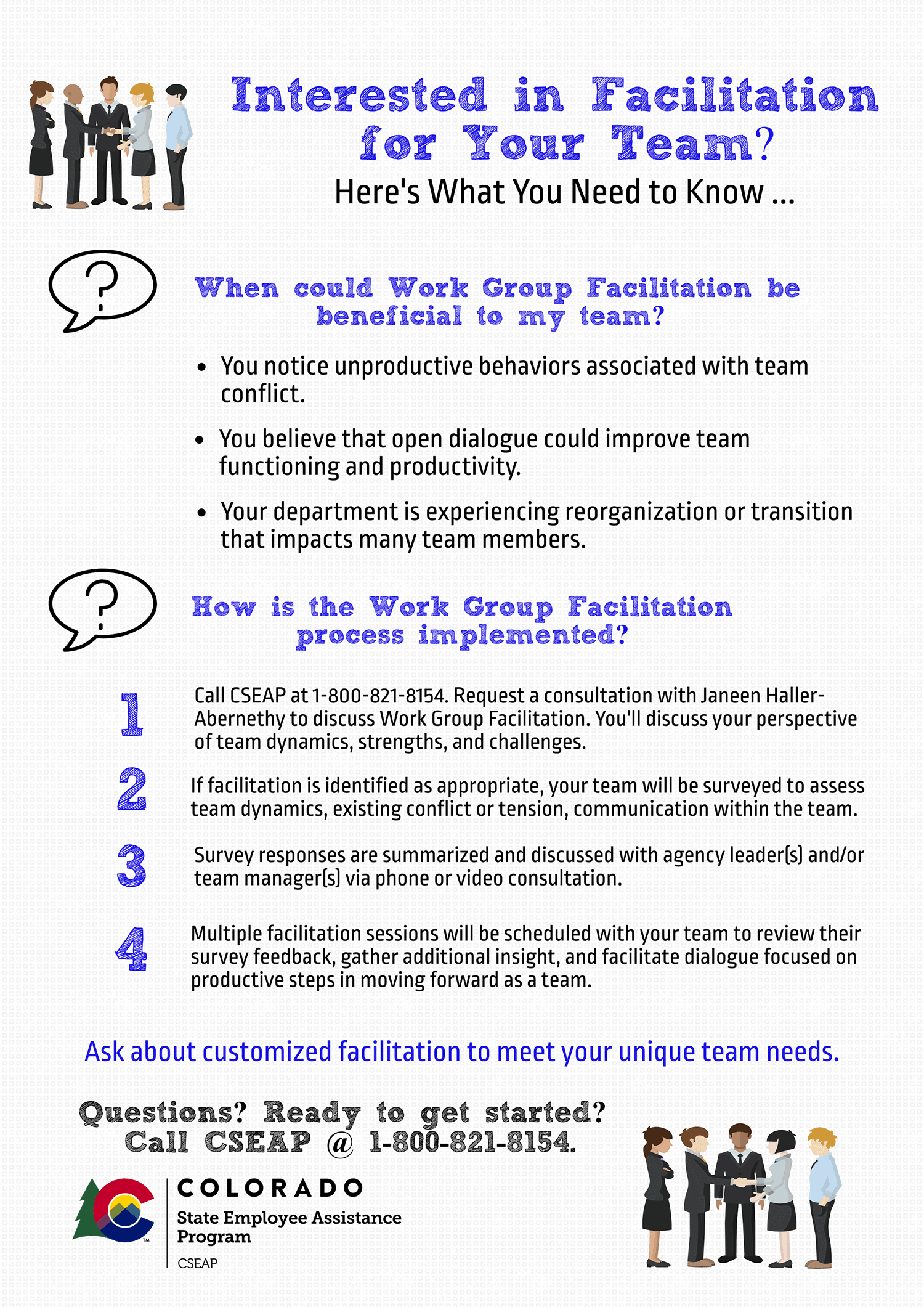 Infographic describing Work Group Facilitation